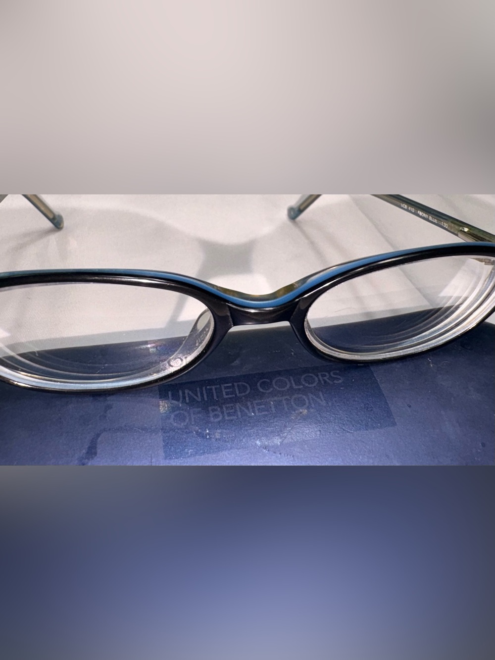 United Colors of Benetton UCB-110 Ebony Blue Eyeglasses Frames w/ Case